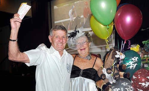 Miriam Davis backed a winner with the help of Bruce Roberts. Miriam Davis backed a winner with the help of Bruce Roberts.
